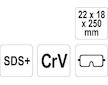 Sekáč SDS+ drážkovací 22 x 18 x 250 mm CrV