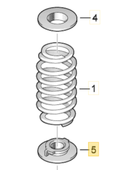 Miska pružiny originál Audi, Seat, Škoda, VW 1K0512297D